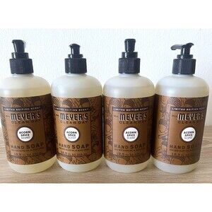 Mrs. Meyer's Clean Day 4pc Lot Hand Soaps Ltd Ed Acorn Spice Scent ~ 12.5oz (x4)
